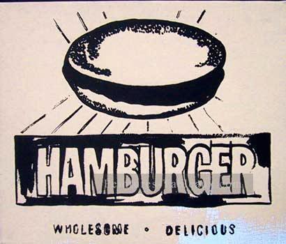 ベージュのハンバーガー アンディ・ウォーホル油絵